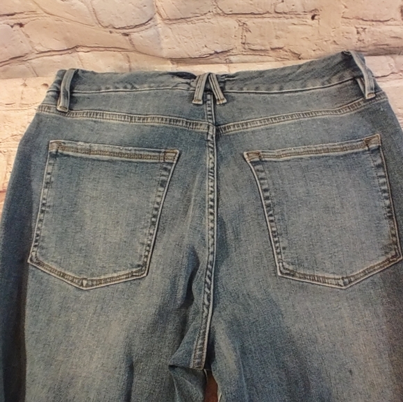 Good American Good Legs Distressed Buste Knees Ankle Jeans 12/31 - Picture 11 of 16